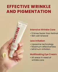 KSECRET SEOUL 1988 Eye Cream : Retinal Liposome 4% + Fermented Bean, wrinkle care, anti-aging, skin elasticity, pigmentation, brightening, retinol, 30ml/1.01 fl.oz. - Master